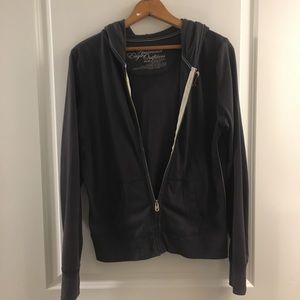 Navy Blue American Eagle Thin Sweatshirt with Hood